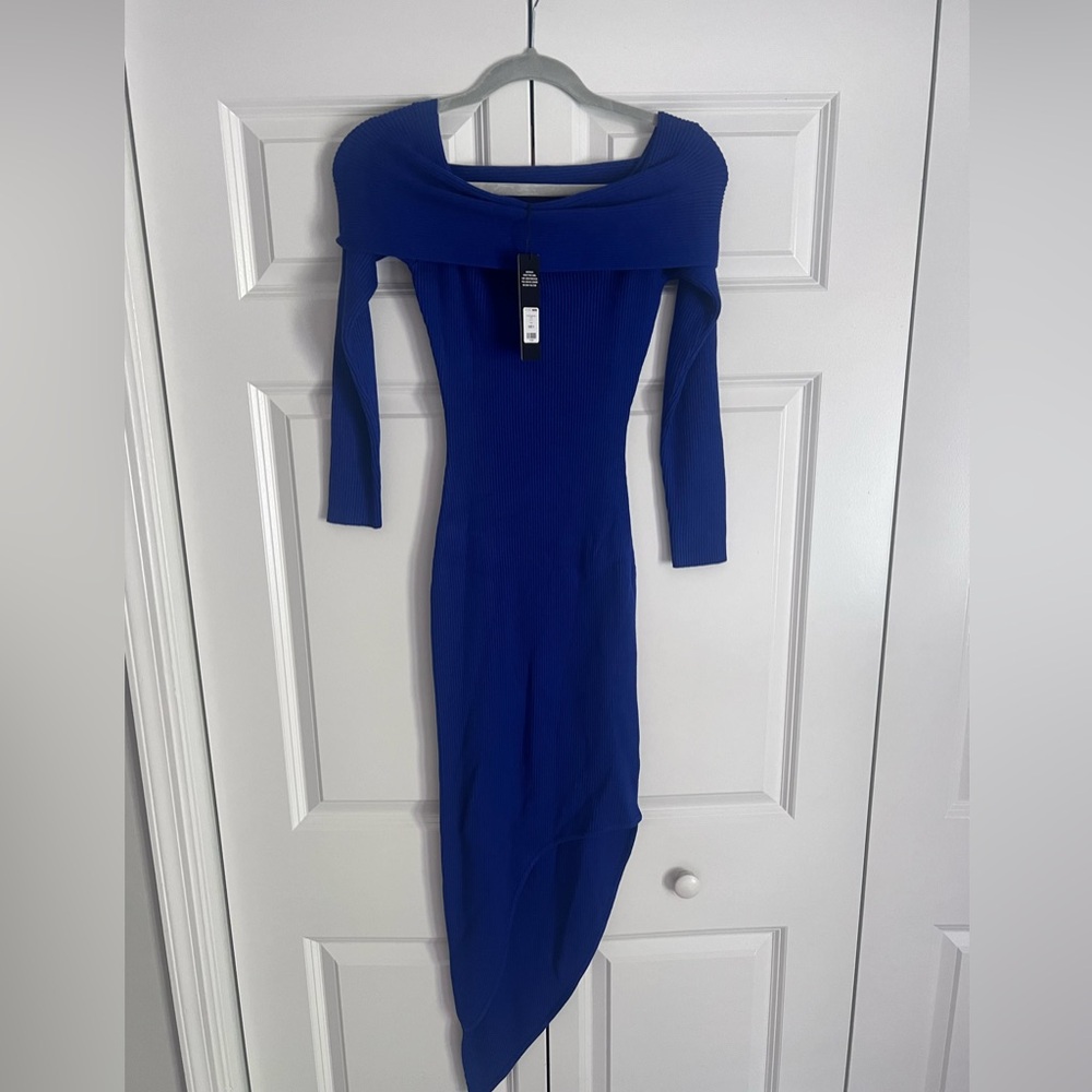 NWT Fashion Nova Asymmetrical Sweater Dress